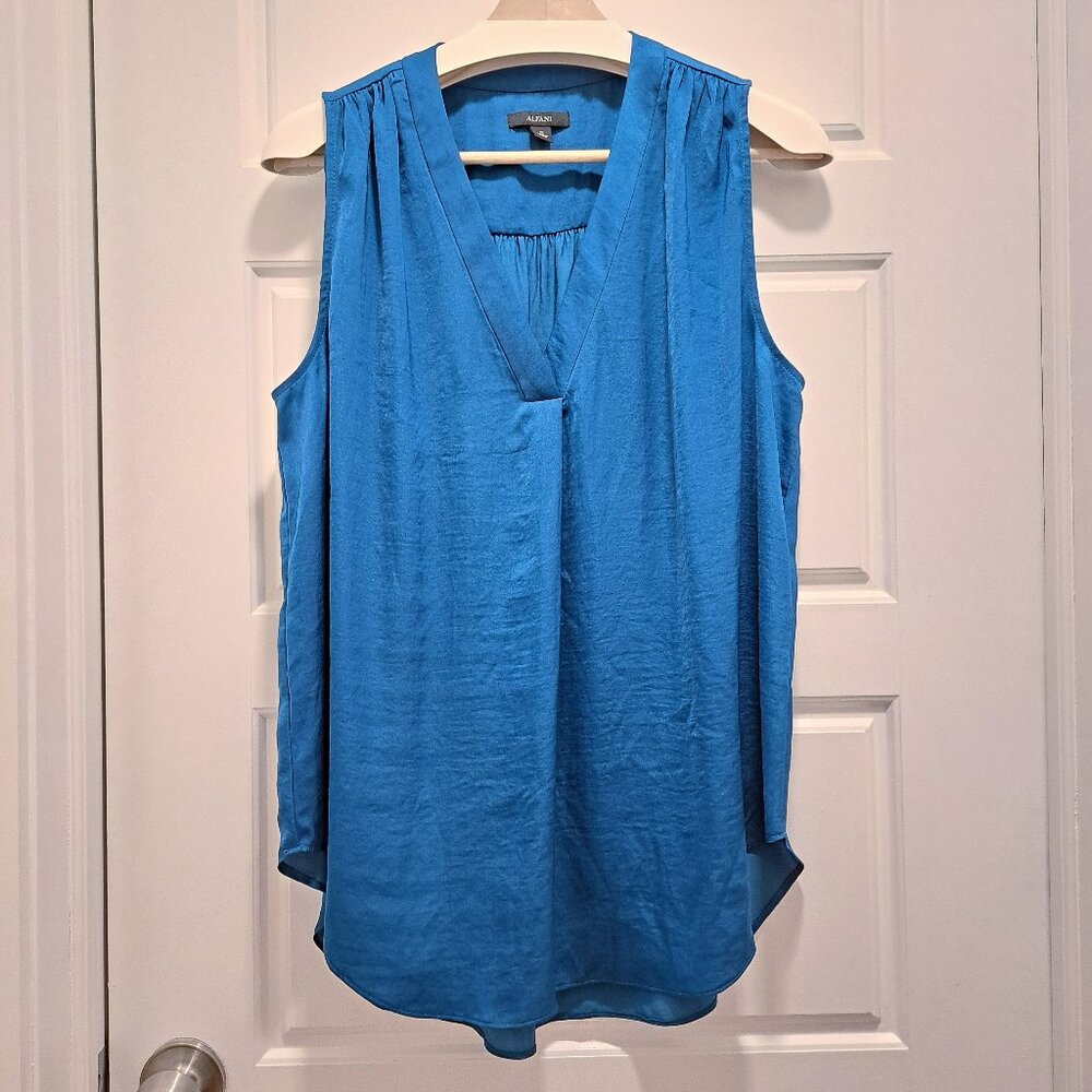 Alfani Satin V-Neck Tank Top Size 1X